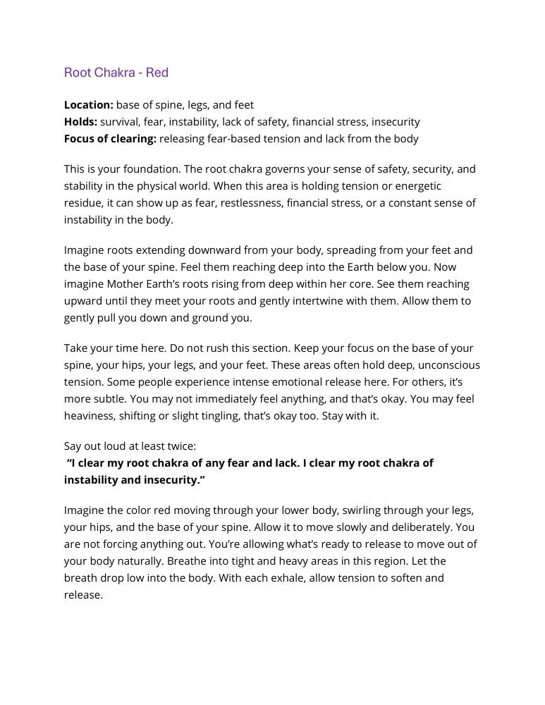 Preview page 6: the root chakra practice